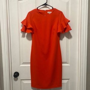 Beautiful orange Calvin Klein dress